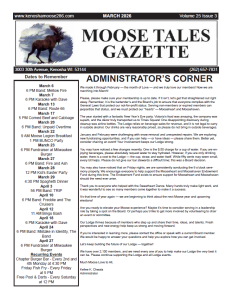 Moose Tales Gazette, March 2026