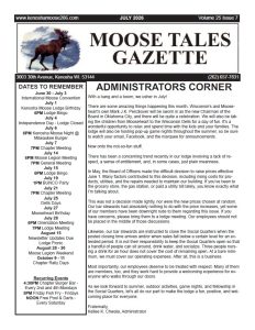Moose Tales Gazette, July 2026 Moose Tales Gazette, July 2026